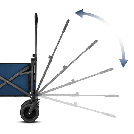 Wózek Turystyczny Plażowy Transportowy Kempingowy Składany Z Daszkiem 120 L