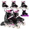 Rolki Łyżwy Regulowane LED Dziecięce Hokejowe 4w1 Łyżworolki Kauczukowe