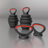 Sztangielki Regulowane Zestaw Hantle Kettlebell Sztanga Do Treningu 20 kg
