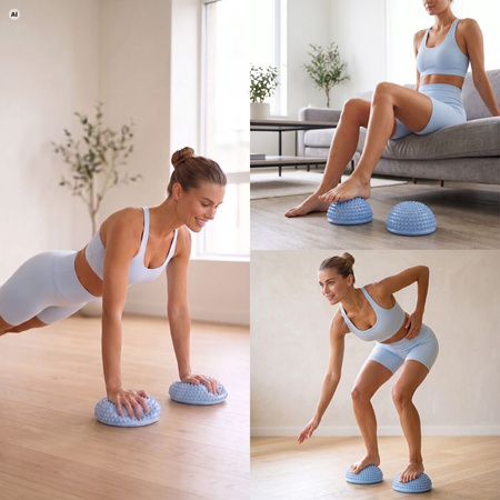 Półkule Sensoryczne Masażer Z Wypustkami Do Ćwiczeń Fitness 2 szt. SPOKEY