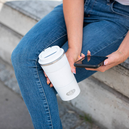 Kubek Termiczny Termos Turystyczny Stalowy Butelka Na Kawę Herbatę 510 ml