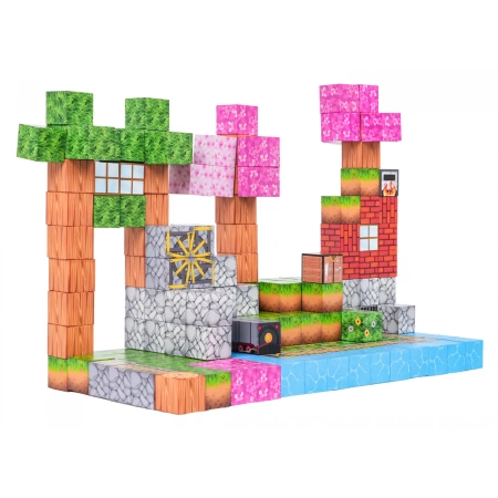 Klocki Magnetyczne Konstrukcyjne Zestaw 200 Elementów Edukacyjne Dla Dzieci