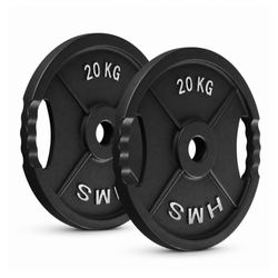 Talerze Olimpijskie Obciążenia Na Gryf Sztangę Do Ćwiczeń HMS Zestaw 2x20kg