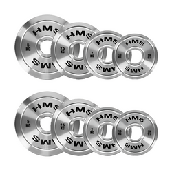 Zestaw Talerzy Obciążeń Olimpijskich Na Gryf Sztangę Chromowana Stal HMS 2 x 1.5 - 5 kg