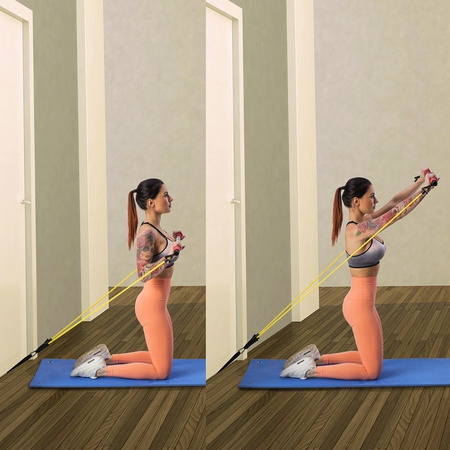 HMS Drążek Do Ćwiczeń Fitness Treningu Pilates + Gumy Oporowe