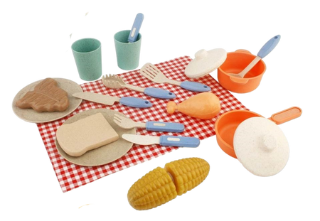 Mini Grill Dla Dzieci 26 Elementów Sztućce + Akcesoria Spożywcze