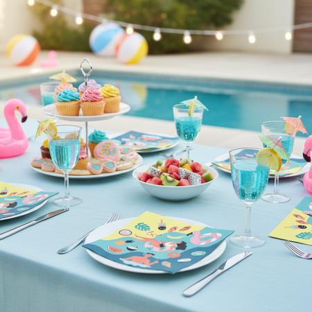 Serwetki Papierowe Ozdobne Na Przyjęcie Urodziny 33x33 cm Plaża 20 szt.