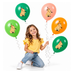 Balon Lateksowe Urodzinowe Kapibara Na Przyjęcie Imprezę Zestaw 5 szt. 12"