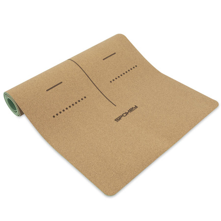 Mata Korkowa Do Ćwiczeń Jogi Fitness Antypoślizgowa 183 x 61 x 0,4 cm