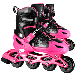 Rolki Regulowane Łyżworolki Rekreacyjne Dla Dziewczynki Kauczukowe Kółka