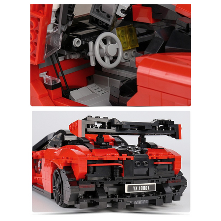 Klocki Konstrukcyjne Auto Samochód Wyścigowy 1182 Elementów MOULD KING