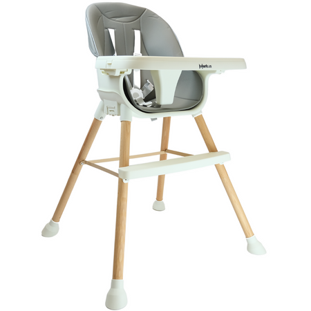 MERKAN Krzesełko Drewniane Fotelik Do Karmienia Z Blatem 3w1 Dla Dziecka