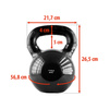 Kettlebell Hantla Żeliwna Pokryta Winylem Do Ćwiczeń Treningu Siłowego 24kg