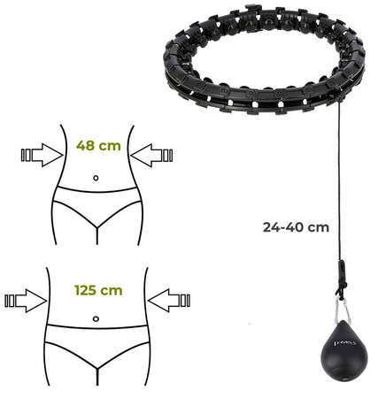 HMS Hula Hop Odchudzające Z Wypustkami i Obciążnikiem Plus Size