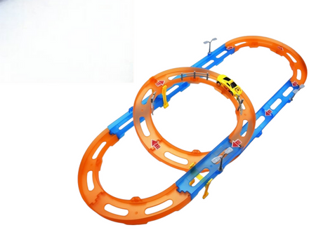 Tor Wyścigowy Samochodowy Pull Back Dla Dzieci 230 cm + 3 Autka