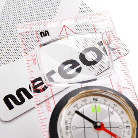 METEOR Kompas Turystyczny Z Linijką 110 mm I 2 Skalami