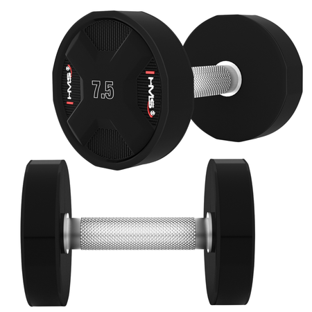 Ciężarki Hantle Poliuretanowe Do Ćwiczeń Treningu Siłowego Zestaw 2x7,5 kg