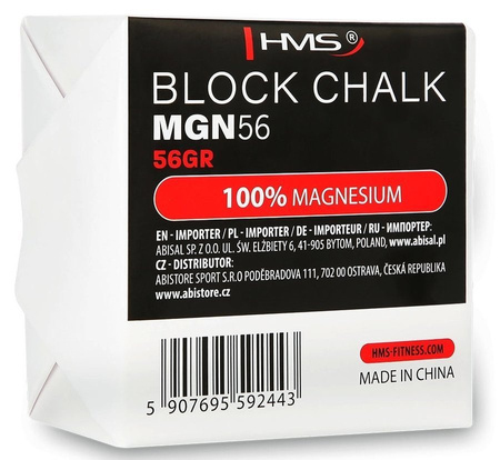 Magnezja W Kostce Węglan Magnezu Sportowa Na Siłownię Block Chalk 56 g HMS