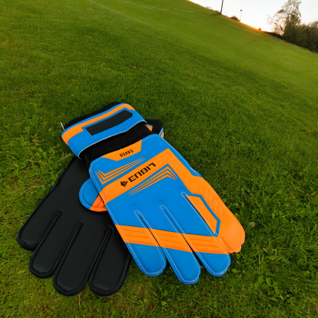 Rękawice Bramkarskie Piłkarskie Treningowe Dla Dzieci Na Rzep LIGUE