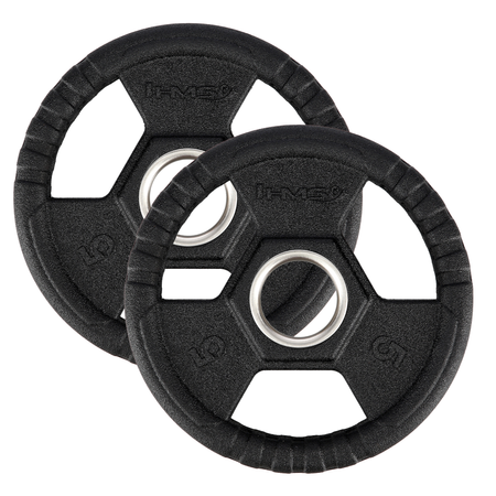 Talerze Olimpijskie Obciążenia Ogumowane Na Gryf Sztangę HMS Zestaw 2x5 kg