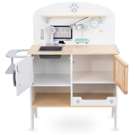 Drewniany Szpital Dla Zwierząt Zestaw Weterynarza