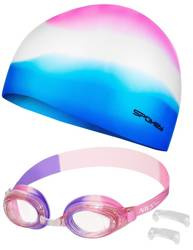 Zestaw Na Basen Okularki Pływackie NILS + Czepek Do Pływania Kąpielowy