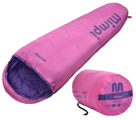 Śpiwór Turystyczny Kempingowy Dla Dzieci Mumia 160x60 cm METEOR