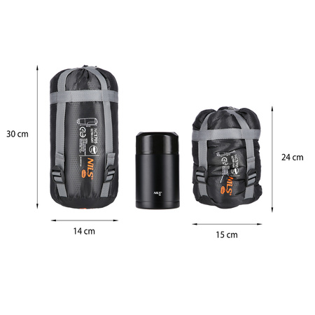 Śpiwór Turystyczny Ultra Lekki Mumia Z Kapturem Pod Namiot 215x75 cm + Karimata