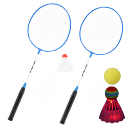 Zestaw 2 Rakiety + 2 Lotki + Piłeczka Do Gry W Badmintona Dla Dzieci NILS