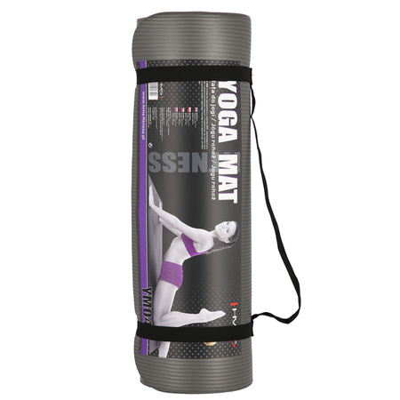 Mata Do Ćwiczeń Fitness Jogi Gimnastyczna Treningowa Gruba NBR 1,5 cm HMS