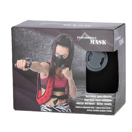 Maska Treningowa Performance Wydolnościowa Sportowa Wysokogórska Czarna