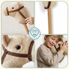 Hobby Horse Konik Na Patyku Kiju Do Skakania Z Grzywą Beżowy MAMABRUM