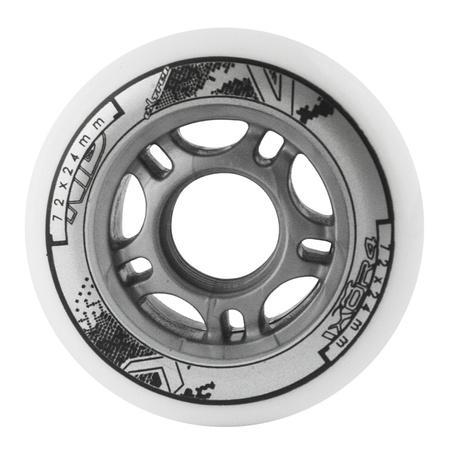 Kółka Do Łyżworolek Kauczukowe Zestaw 4 szt. Białe 72 mm Nils Extreme