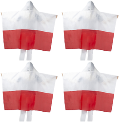 Flaga Narodowa Narzuta Kibica Polski 150x90 cm 4 szt.