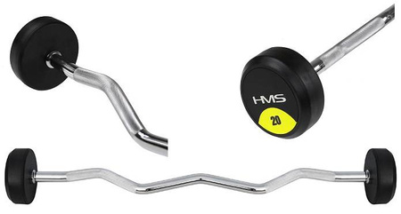 Sztanga Gryf Łamany Z Obciążeniem Do Ćwiczeń Treningu Siłowego 20 kg HMS