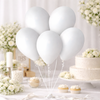 GEMAR Białe Klasyczne Pastelowe Balony Makaroniki 30 cm - 100 szt.