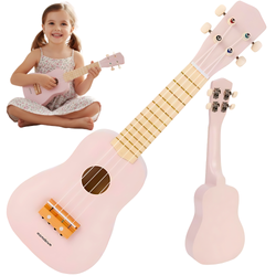 MAMABRUM Drewniana Gitara UKULELE Dla Dziecka 4 Struny