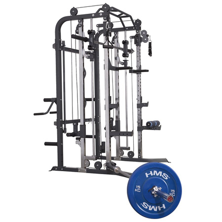 Atlas Suwnica Smitha + Gryf Do Ćwiczeń Treningu Siłowego Fitness HMS