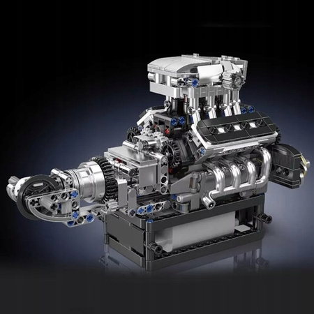 Klocki Konstrukcyjne Silnik Samochodowy V8 737 el. Na Prezent MOULD KING