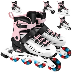 SPOKEY KIDO 4w1 Łyżworolki Łyżwy Rolki Wrotki Kółka LED Regulowane