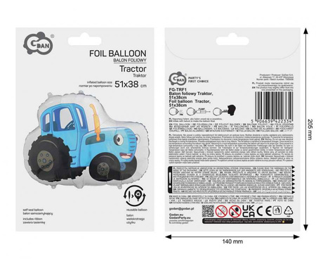 Balony Foliowe Urodzinowe Przyjęcie Maszyny Traktor Koparka Wywrotka 3 szt.