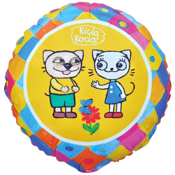 Balon Foliowy Kicia Kocia i Pacek Dekoracja Na Urodziny Kotek 18" GODAN