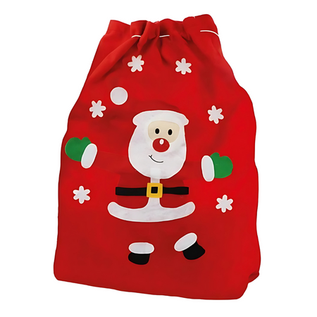 Worki Na Prezenty Świąteczne Mikołaja Gwiazdora Pod Choinkę 4 szt. 70x50 cm