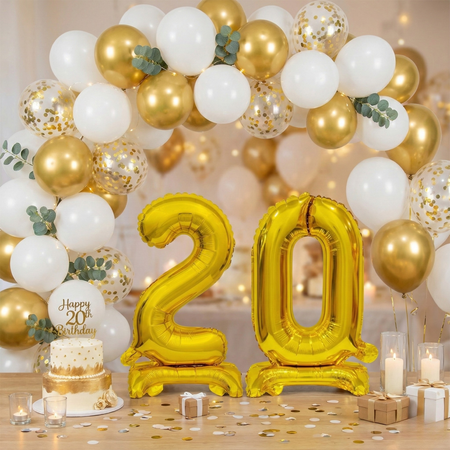 Balony Foliowe Na Urodziny Rocznice Jubileusze Cyfry 20 Stojące 38 cm