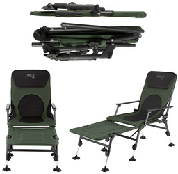 Krzesło Krzesełko Wędkarskie Turystyczne Z Podnóżkiem Fotel Karpiowy NILS