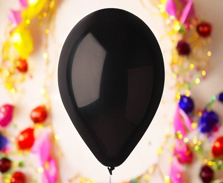 Balony Lateksowe Klasyczne Pastelowe Czarne Na Urodziny 10" - 100 szt.