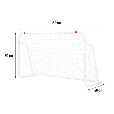 NILS 2x Bramka Piłkarska Treningowa Przenośna Z Siatką 150x90 cm