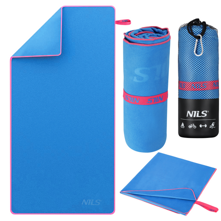 NILS Ręcznik Szybkoschnący Z Mikrofibry Plażowy 200x90 cm + Zawieszka