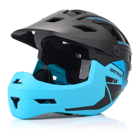Kask Rowerowy Regulowany Na Hulajnogę Full Face Szczękowy Odpinany METEOR