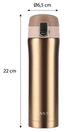 Kubek Termiczny Termos Turystyczny Stalowy Butelka Na Kawę Herbatę 430 ml